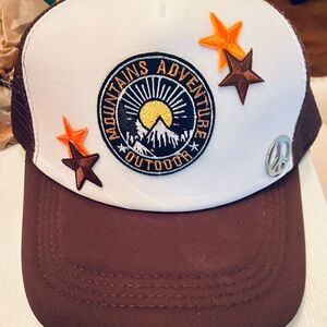 Kids Cap - Brown and White